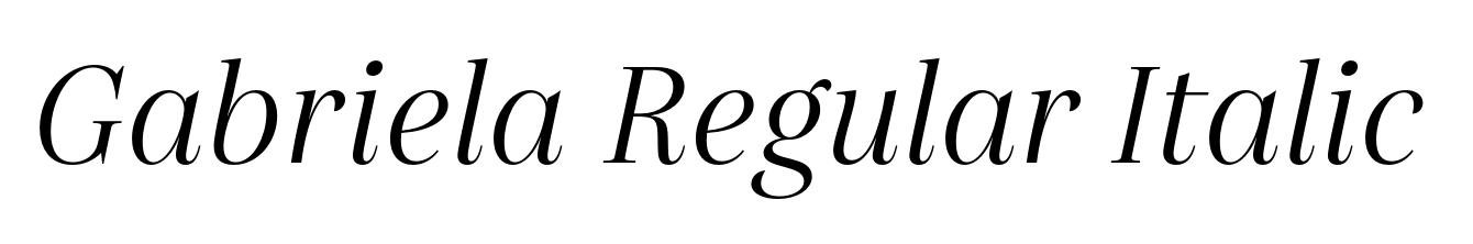 Gabriela Regular Italic